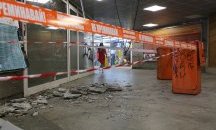 Част от тавана в подлеза пред Спортната палата в София се срути